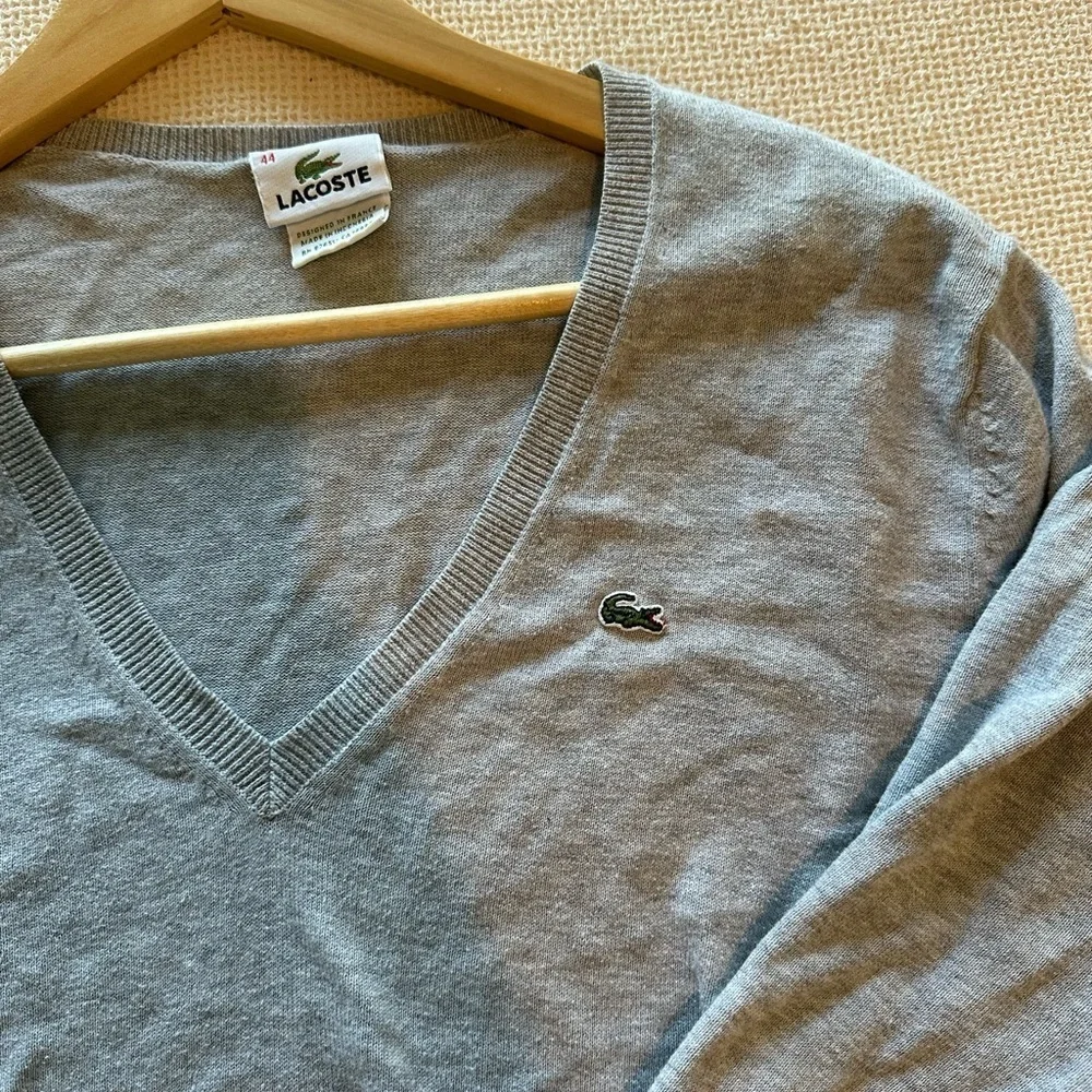 Lacoste Light Gray Knit Sweater Top - Picture 5 of 5